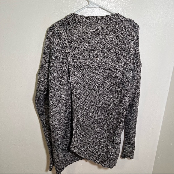 Abercrombie & Fitch Open Front Cardigan Marled Black White L - Picture 6 of 11